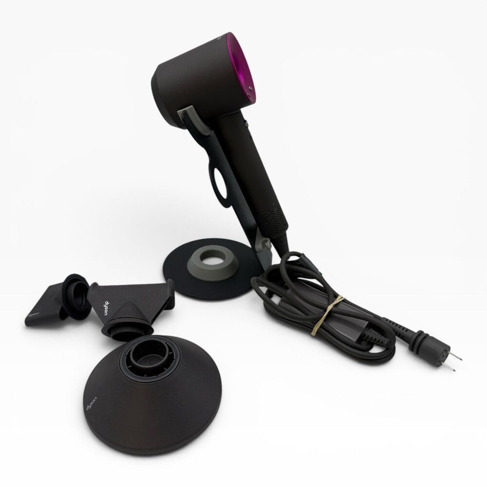 Dyson Supersonic Hair Dryer Fuchsia With Attachments, Base